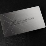 کارت ویزیت فلزی نقره ای