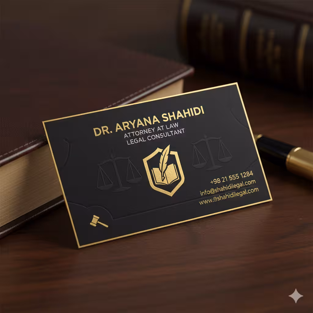 کارت ویزیت وکالت لاکچری