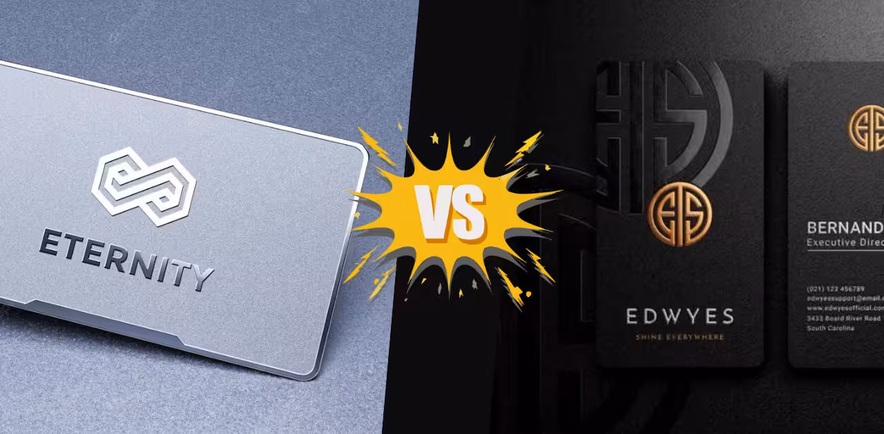 مقایسه کارت ویزیت فلزی و لاکچری