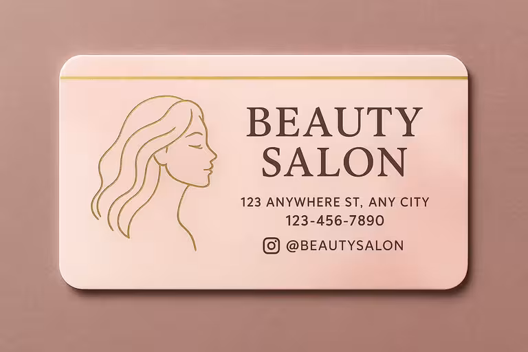 نکات طراحی کارت ویزیت سالن زیبایی