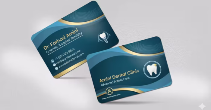 کارت ویزیت لاکچری دندان پزشکی