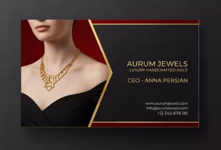کارت ویزیت لاکچری طلافروشی