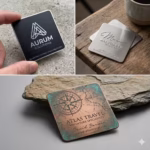 کارت ویزیت فلزی مربعی