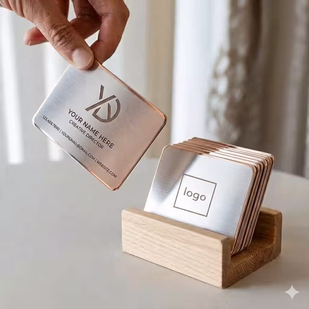 کارت ویزیت مربعی فلزی کارت ویزیت مربعی فلزی